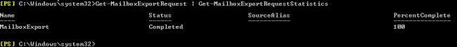 Mailbox Export Progress