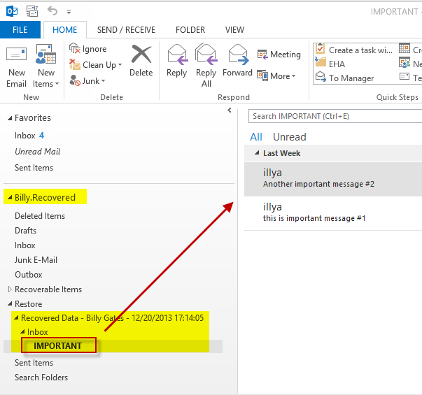 Verify Restored Content