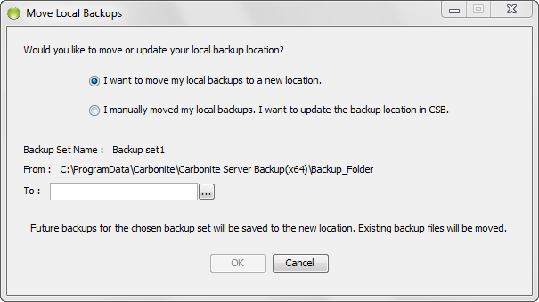 Move Local Backups