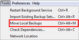 Move Local Backups