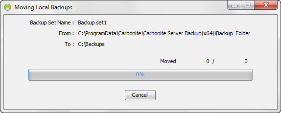 Moving Backups in Progress