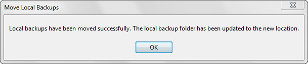 Moving Local Backups Success