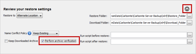 Perform Archive Verification