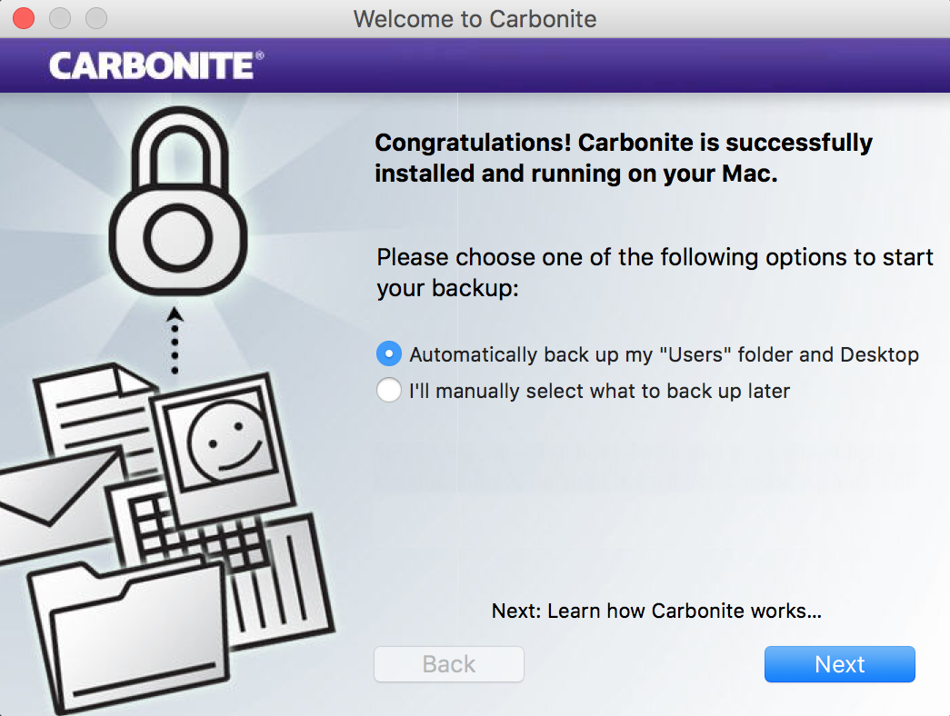 Choose your backup settings