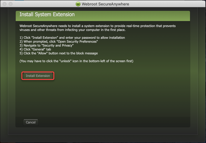 Click Install Extension
