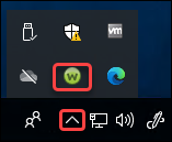 Open Webroot from Windows task bar