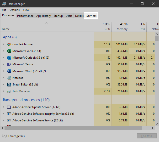 Windows System Tray: Right-click Task Manager